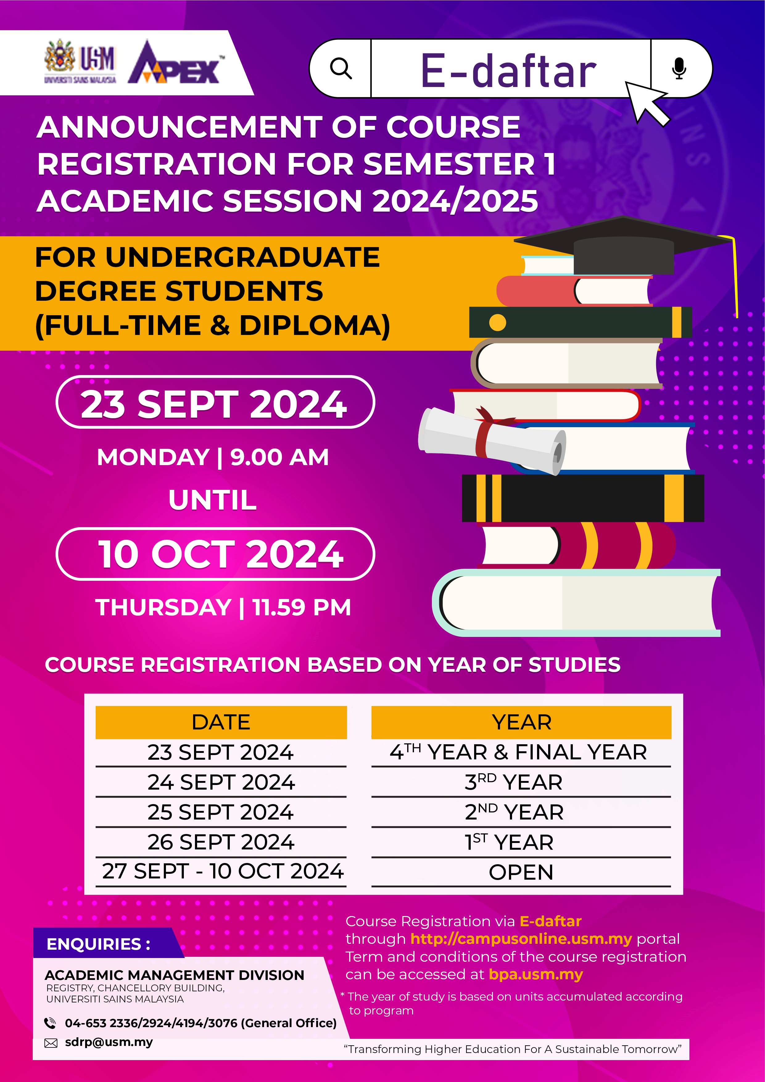 Poster English Version Registration Activity Circular SEM 1 2024.2025