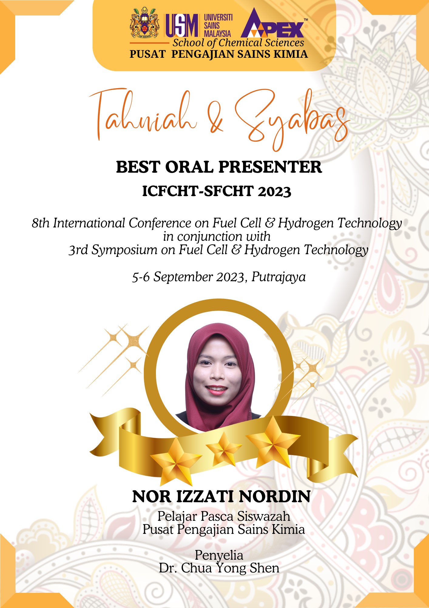 Tahniah Nor Izzati Nordin